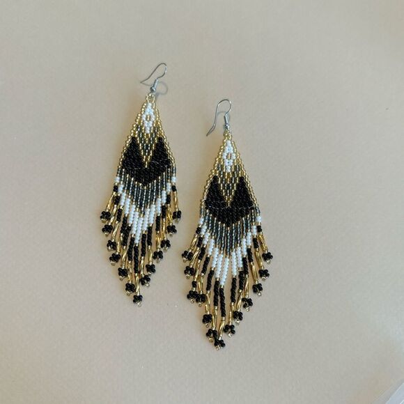 Tassel drop earrings M878 - Picture 3 of 5